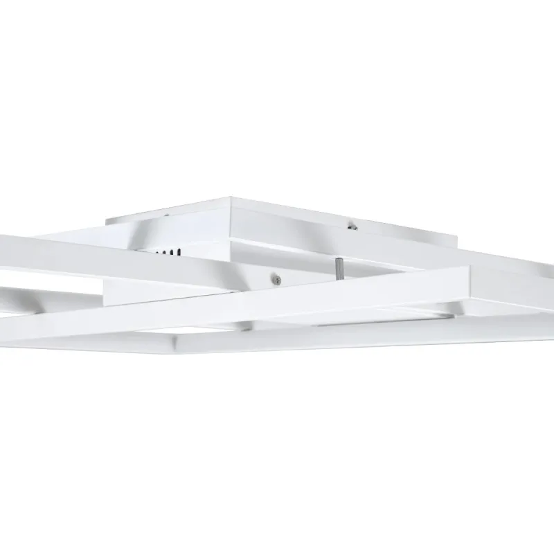 kelvo® QUADRA KLV-101-0294 Φωτιστικό Οροφής LED 100W 10000lm 120° AC 220-240V IP20 Ρυθμιζόμενο Λευκό CCT με Χειριστήριο από 2700K έως 6000K Dimmable - Lumileds SMD Chip - Λευκό Ματ - Μ85 x Π45 x Υ9cm - 3 Χρόνια Εγγύηση