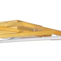 kelvo® QUADRA KLV-101-0295 Φωτιστικό Οροφής LED 100W 10000lm 120° AC 220-240V IP20 Ρυθμιζόμενο Λευκό CCT με Χειριστήριο από 2700K έως 6000K Dimmable - Lumileds SMD Chip - Σαμπανιζέ Χρυσό Ματ - Μ85 x Π45 x Υ9cm - 3 Χρόνια Εγγύηση