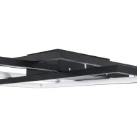 kelvo® QUADRA KLV-101-0296 Φωτιστικό Οροφής LED 120W 12000lm 120° AC 220-240V IP20 Ρυθμιζόμενο Λευκό CCT με Χειριστήριο από 2700K έως 6000K Dimmable - Lumileds SMD Chip - Μαύρο Ματ - Μ105 x Π60 x Υ9cm - 3 Χρόνια Εγγύηση