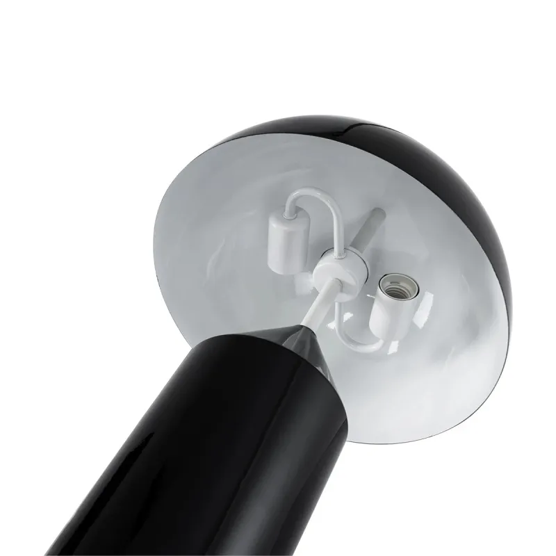kelvo® URANUS KLV-101-0371 Επιτραπέζιο Φωτιστικό Πορτατίφ για 2 Λάμπες με Ντουί E27 AC 220-240V IP20 - Μαύρο Ματ - Μ35 x Π35 x Υ54cm