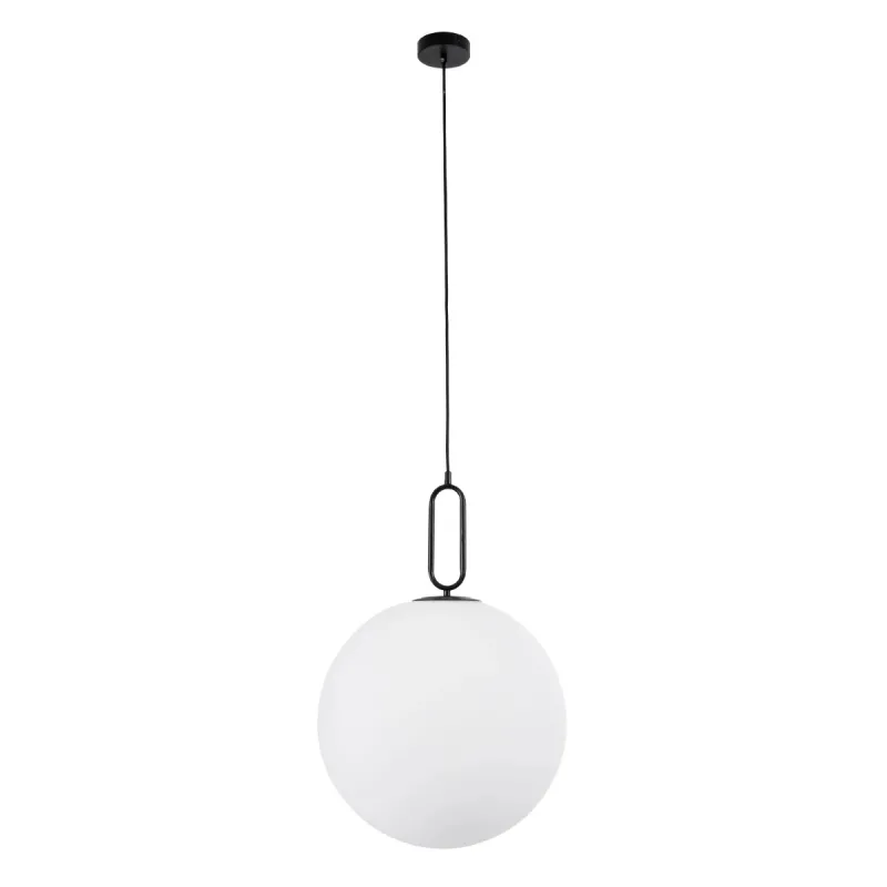 kelvo® BELLISSIMO KLV-101-0375 Κρεμαστό Φωτιστικό Οροφής για Λάμπα με Ντουί E27 AC 220-240V IP20 - Μαύρο Ματ & Λευκό - Μ40 x Π40 x Υ62cm