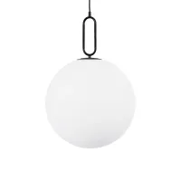 kelvo® BELLISSIMO KLV-101-0375 Κρεμαστό Φωτιστικό Οροφής για Λάμπα με Ντουί E27 AC 220-240V IP20 - Μαύρο Ματ & Λευκό - Μ40 x Π40 x Υ62cm