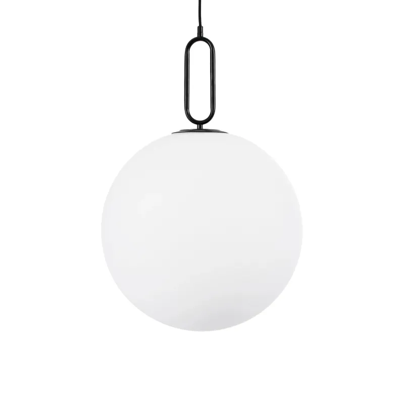 kelvo® BELLISSIMO KLV-101-0375 Κρεμαστό Φωτιστικό Οροφής για Λάμπα με Ντουί E27 AC 220-240V IP20 - Μαύρο Ματ & Λευκό - Μ40 x Π40 x Υ62cm