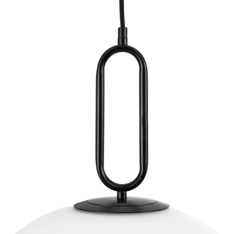 kelvo® BELLISSIMO KLV-101-0375 Κρεμαστό Φωτιστικό Οροφής για Λάμπα με Ντουί E27 AC 220-240V IP20 - Μαύρο Ματ & Λευκό - Μ40 x Π40 x Υ62cm