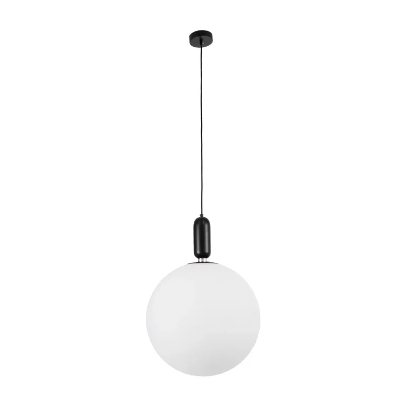 kelvo® ESTETICO KLV-101-0381 Κρεμαστό Φωτιστικό Οροφής για Λάμπα με Ντουί E27 AC 220-240V IP20 - Μαύρο Ματ & Λευκό - Μ40 x Π40 x Υ58cm