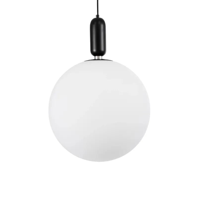 kelvo® ESTETICO KLV-101-0381 Κρεμαστό Φωτιστικό Οροφής για Λάμπα με Ντουί E27 AC 220-240V IP20 - Μαύρο Ματ & Λευκό - Μ40 x Π40 x Υ58cm