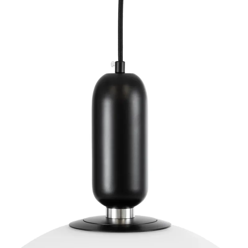 kelvo® ESTETICO KLV-101-0381 Κρεμαστό Φωτιστικό Οροφής για Λάμπα με Ντουί E27 AC 220-240V IP20 - Μαύρο Ματ & Λευκό - Μ40 x Π40 x Υ58cm