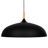 GLOBOSTAR® VALLETE 01259 Μοντέρνο Κρεμαστό Φωτιστικό Οροφής με Ντουί 1 x E27 AC 220-240V IP20 - Μαύρο & Μπεζ - Μ60 x Π60 x Υ35cm