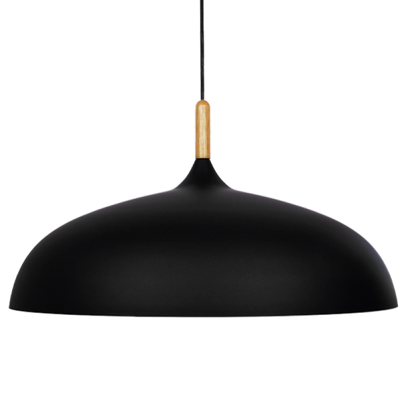 GLOBOSTAR® VALLETE 01259 Μοντέρνο Κρεμαστό Φωτιστικό Οροφής με Ντουί 1 x E27 AC 220-240V IP20 - Μαύρο & Μπεζ - Μ60 x Π60 x Υ35cm