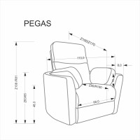 PEGAS leisure chair, mustard