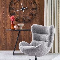 JACKIE Περιστρεφόμενη Πολυθρόνα Relax Γκρι 75x88x96cm