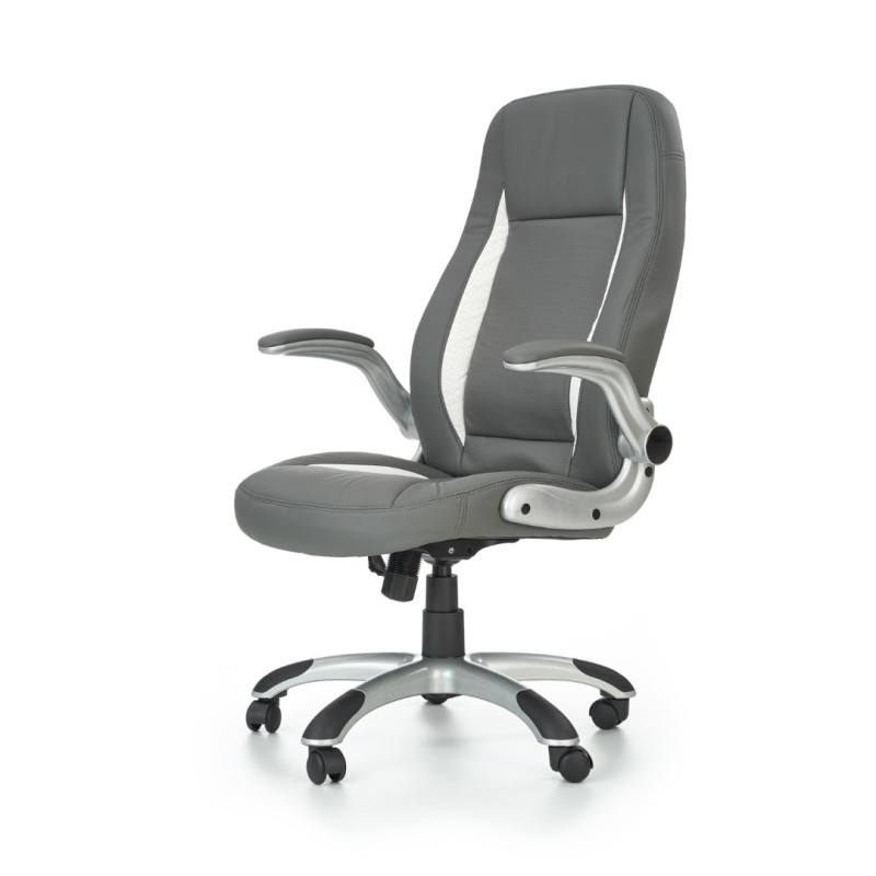 SATURN Καρέκλα γραφείου γκρι με μηχανισμό TILT 67x65x112-120cm