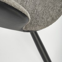 K494 καρέκλα, γκρι / μαύρο διαστάσεις: 57/59/85cm με ύψος καθίσματος 50 cm, λειτουργία περιστροφής