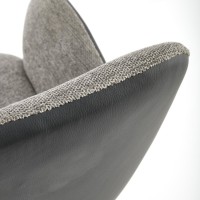 K494 καρέκλα, γκρι / μαύρο διαστάσεις: 57/59/85cm με ύψος καθίσματος 50 cm, λειτουργία περιστροφής