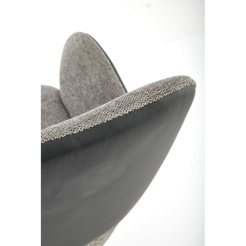 K494 καρέκλα, γκρι / μαύρο διαστάσεις: 57/59/85cm με ύψος καθίσματος 50 cm, λειτουργία περιστροφής