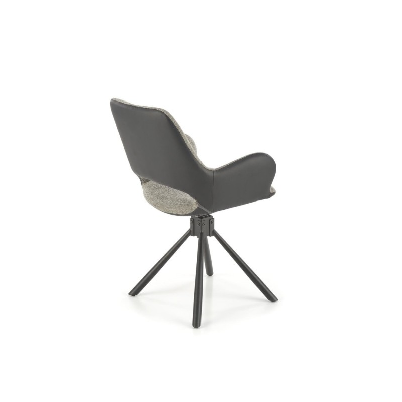 K494 καρέκλα, γκρι / μαύρο διαστάσεις: 57/59/85cm με ύψος καθίσματος 50 cm, λειτουργία περιστροφής