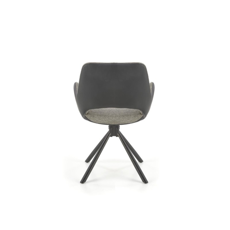 K494 καρέκλα, γκρι / μαύρο διαστάσεις: 57/59/85cm με ύψος καθίσματος 50 cm, λειτουργία περιστροφής