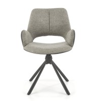 K494 καρέκλα, γκρι / μαύρο διαστάσεις: 57/59/85cm με ύψος καθίσματος 50 cm, λειτουργία περιστροφής