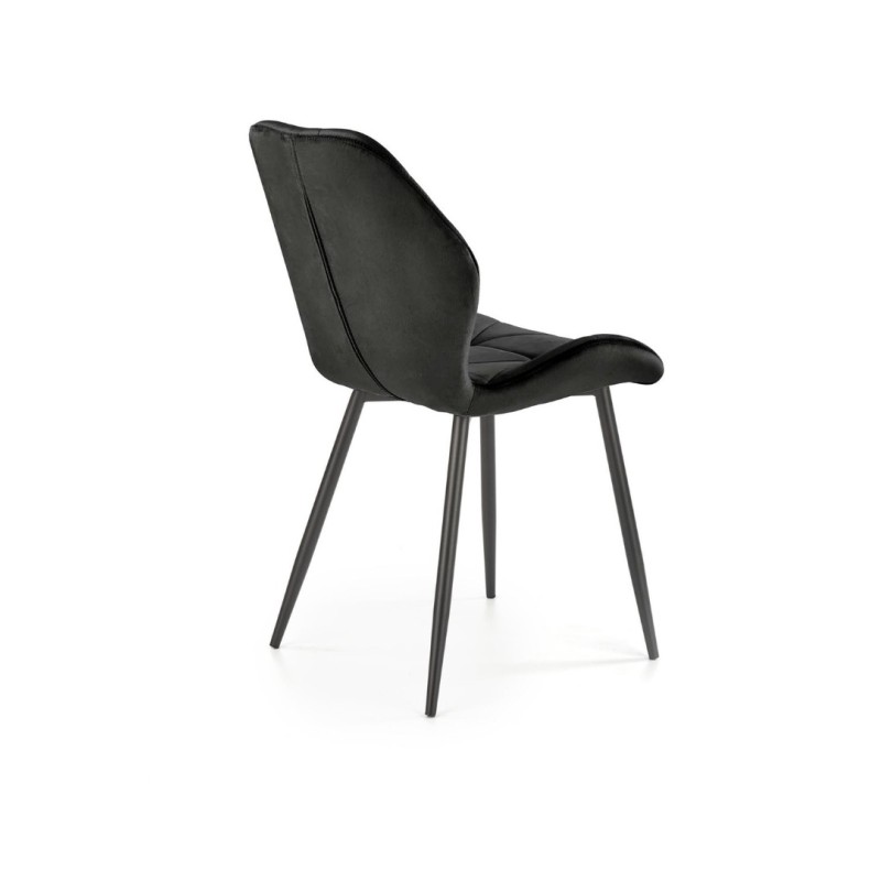 K453 Καρέκλα, μαύρη : 48x53x86cm με ύψος καθίσματος 50 cm