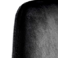 K460 Καρέκλα τραπεζαρίας βελούδο μαύρη 49x54x84 με ύψος καθίσματος 46cm