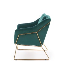 SOFT 3 l. Πολυθρόνα σαλονιού πράσινο-χρυσό 69x76x81cm και ύψος καθίσματος 46 cm