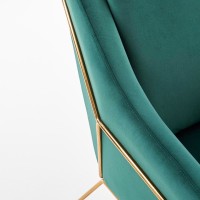 SOFT 3 l. Πολυθρόνα σαλονιού πράσινο-χρυσό 69x76x81cm και ύψος καθίσματος 46 cm