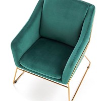 SOFT 3 l. Πολυθρόνα σαλονιού πράσινο-χρυσό 69x76x81cm και ύψος καθίσματος 46 cm