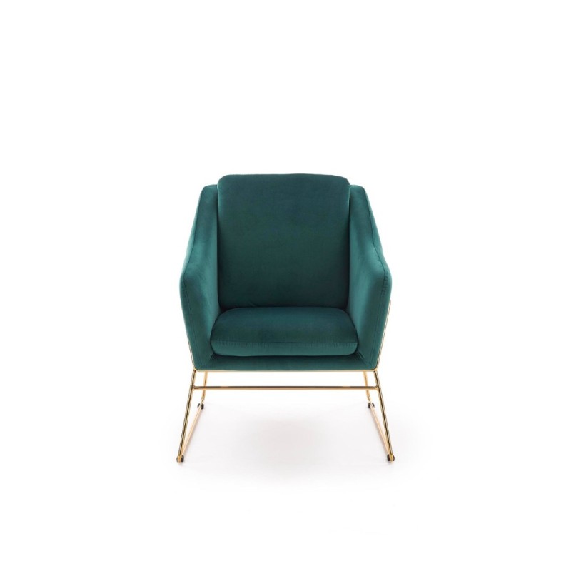 SOFT 3 l. Πολυθρόνα σαλονιού πράσινο-χρυσό 69x76x81cm και ύψος καθίσματος 46 cm