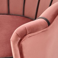 Πολυθρόνα ANGELO ροζ / μαύρο 73x73x75 με ύψος καθίσματος 45cm