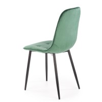 K417 Καρέκλα σκούρο πράσινο 44x56x87cm με ύψος καθίσματος 48 cm