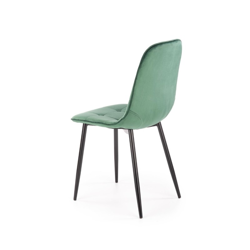 K417 Καρέκλα σκούρο πράσινο 44x56x87cm με ύψος καθίσματος 48 cm