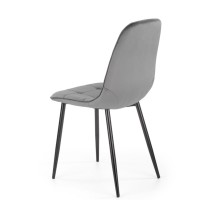 K417 Καρέκλα γκρι 44x56x87cm με ύψος καθίσματος 48 cm