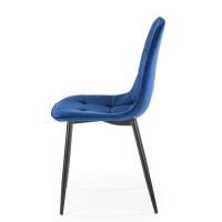 K417 Καρέκλα σκούρο μπλε 44x56x87cm με ύψος καθίσματος 48 cm