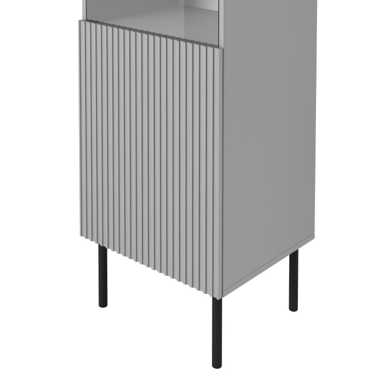 Βιτρίνα ASENSIO KM-1 σε ανοιχτό γκρι 50x42x180cm