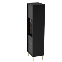 BULLET W-1 Βιτρίνα μαύρο/χρυσό βιτρίνα 55x41x185cm