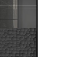 BULLET W-1 Βιτρίνα μαύρο/χρυσό βιτρίνα 55x41x185cm