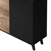 Μπουφές RANDOM KM-1,δρυς wotan/μαύρο 160/40/82 cm,V-PL-RANDOM-KM-1