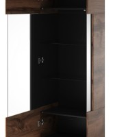 RANDOM W-1 βιτρίνα, δρυς/μαύρο 60/40/182 cm