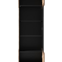 RANDOM W-1 βιτρίνα, δρυς/μαύρο 60/40/182 cm