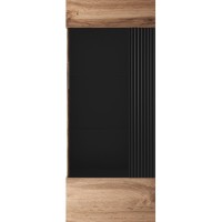 RANDOM W-1 βιτρίνα, δρυς/μαύρο 60/40/182 cm