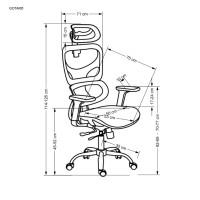 GOTARD Καρέκλα γραφείου με μηχανισμό MULTIBLOCK μαύρη 71x75x114cm
