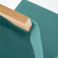 CLARION Καρέκλα τραπεζαρίας από μασίφ ξύλο οξιάς σε πράσινο 42x58x97 με ύψος καθίσματος 49cm