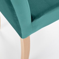 CLARION Καρέκλα τραπεζαρίας από μασίφ ξύλο οξιάς σε πράσινο 42x58x97 με ύψος καθίσματος 49cm