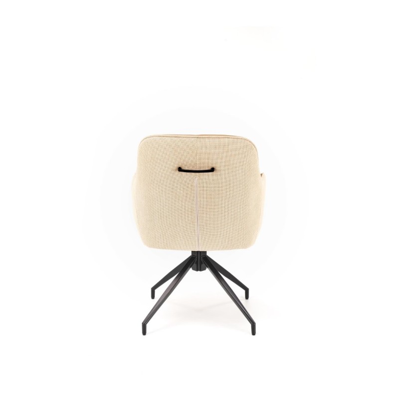 K527 καρέκλα, μπεζ διαστάσεις: 60/65/85cm ύψος καθίσματος 40 cm, λειτουργία περιστροφής 180