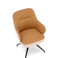 K527 καρέκλα, μπεζ διαστάσεις: 60/65/85cm ύψος καθίσματος 40 cm, λειτουργία περιστροφής 180