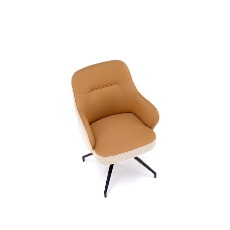 K527 καρέκλα, μπεζ διαστάσεις: 60/65/85cm ύψος καθίσματος 40 cm, λειτουργία περιστροφής 180