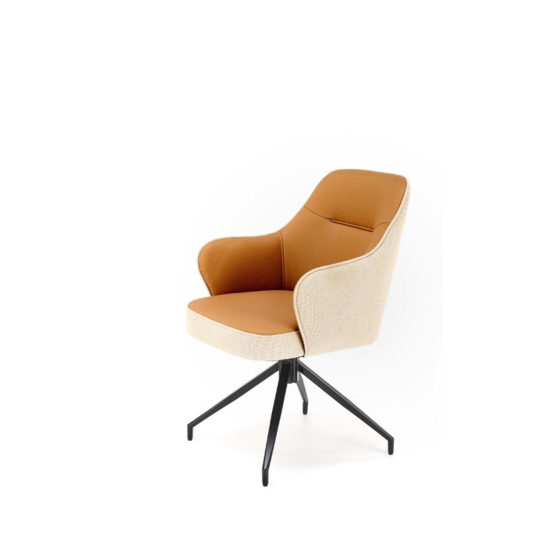 K527 καρέκλα, μπεζ διαστάσεις: 60/65/85cm ύψος καθίσματος 40 cm, λειτουργία περιστροφής 180