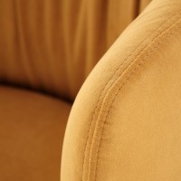 K531 Καρέκλα μουσταρδί βελούδο-μαύρο 60x58x76 με ύψος καθίσματος 45 cm 2010001200345