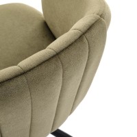 K533 Καρέκλα με λειτουργία περιστροφής λαδί 57x60x80cm με ύψος καθίσματος 49cm