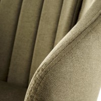 K533 Καρέκλα με λειτουργία περιστροφής λαδί 57x60x80cm με ύψος καθίσματος 49cm